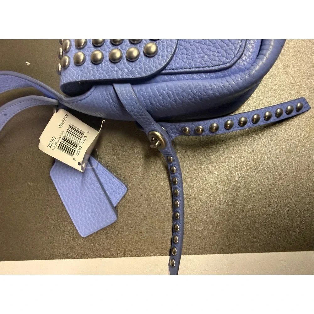 Coach Whiplash Dakotah 14 Periwinkle Blue Studded Leather Crossbody Bag 35763